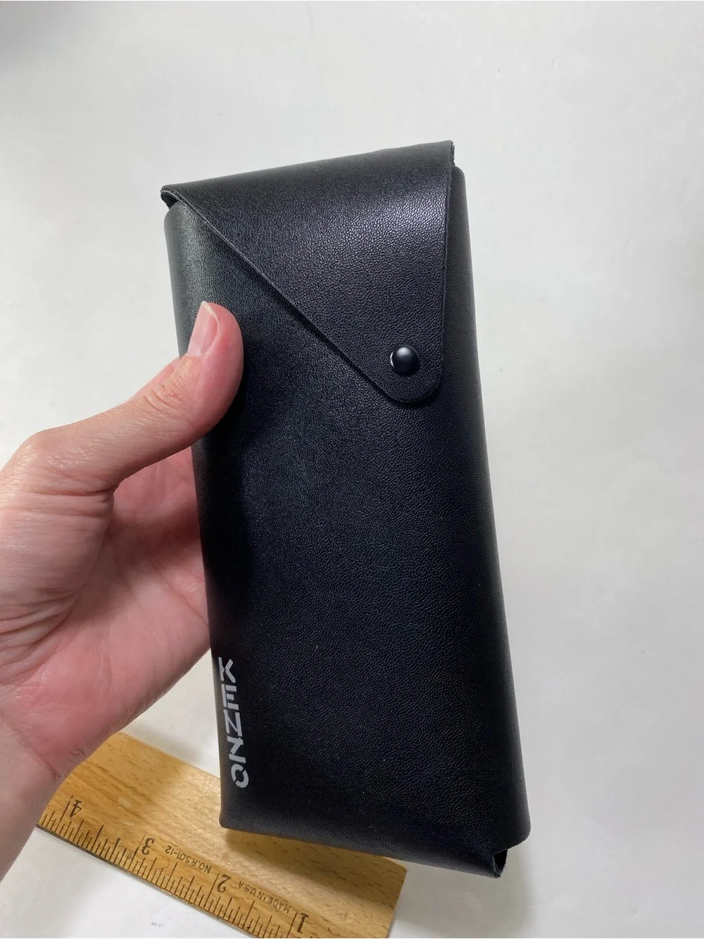 Kenzo Sunglasses Eyeglasses Faux Black Leather Snap Closure Case